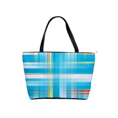 Lines Blue Stripes Shoulder Handbags by Mariart