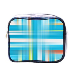 Lines Blue Stripes Mini Toiletries Bags by Mariart