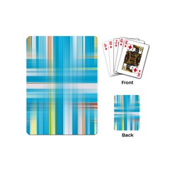 Lines Blue Stripes Playing Cards (mini)  by Mariart