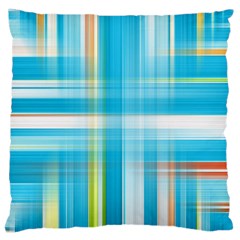 Lines Blue Stripes Large Cushion Case (one Side) by Mariart