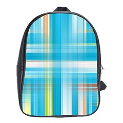 Lines Blue Stripes School Bags (xl)  by Mariart