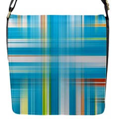 Lines Blue Stripes Flap Messenger Bag (s)