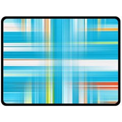 Lines Blue Stripes Double Sided Fleece Blanket (large)  by Mariart