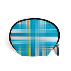 Lines Blue Stripes Accessory Pouches (small)  by Mariart