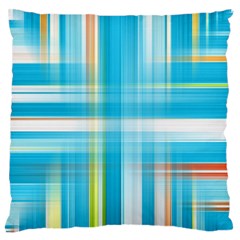 Lines Blue Stripes Standard Flano Cushion Case (one Side) by Mariart