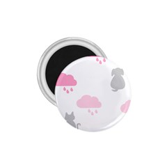 Raining Cats Dogs White Pink Cloud Rain 1 75  Magnets