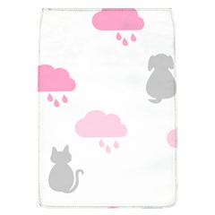 Raining Cats Dogs White Pink Cloud Rain Flap Covers (l)  by Mariart