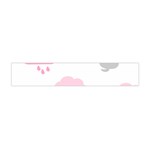 Raining Cats Dogs White Pink Cloud Rain Flano Scarf (Mini) Front