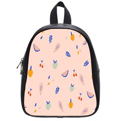 Papaya Apple Cherry Wine Fruit Pink Purple School Bags (small)  by Mariart