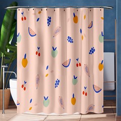 Papaya Apple Cherry Wine Fruit Pink Purple Shower Curtain 60  X 72  (medium)  by Mariart