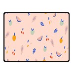 Papaya Apple Cherry Wine Fruit Pink Purple Double Sided Fleece Blanket (Small)  45 x34  Blanket Front