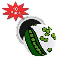 Peas Green Peanute Circle 1 75  Magnets (10 Pack)  by Mariart