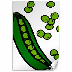 Peas Green Peanute Circle Canvas 24  X 36  by Mariart