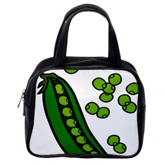 Peas Green Peanute Circle Classic Handbags (one Side) by Mariart