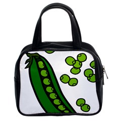 Peas Green Peanute Circle Classic Handbags (2 Sides) by Mariart