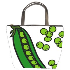 Peas Green Peanute Circle Bucket Bags by Mariart