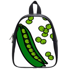 Peas Green Peanute Circle School Bags (small)  by Mariart