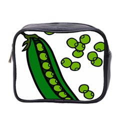 Peas Green Peanute Circle Mini Toiletries Bag 2-side by Mariart