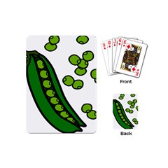 Peas Green Peanute Circle Playing Cards (mini)  by Mariart