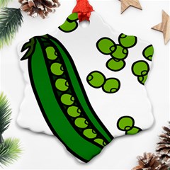 Peas Green Peanute Circle Ornament (snowflake) by Mariart