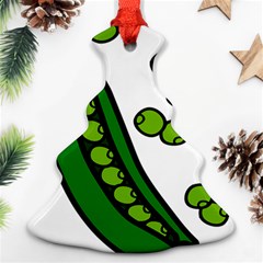 Peas Green Peanute Circle Ornament (christmas Tree)  by Mariart