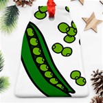 Peas Green Peanute Circle Bell Ornament (Two Sides) Back