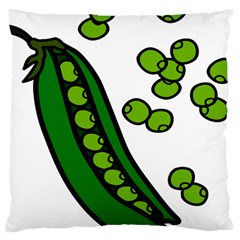 Peas Green Peanute Circle Large Cushion Case (two Sides) by Mariart