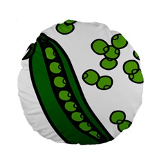 Peas Green Peanute Circle Standard 15  Premium Round Cushions by Mariart