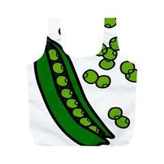 Peas Green Peanute Circle Full Print Recycle Bags (m)  by Mariart