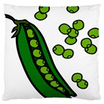 Peas Green Peanute Circle Standard Flano Cushion Case (One Side) Front