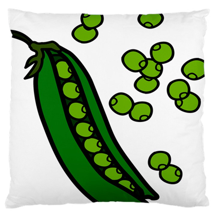 Peas Green Peanute Circle Standard Flano Cushion Case (One Side)