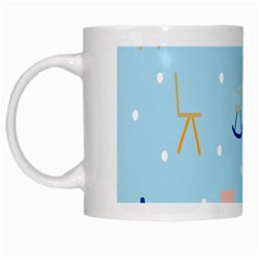 Seat Blue Polka Dot White Mugs by Mariart