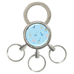 Seat Blue Polka Dot 3-ring Key Chains by Mariart