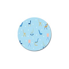 Seat Blue Polka Dot Golf Ball Marker (4 Pack) by Mariart