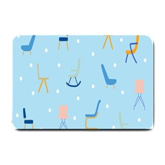 Seat Blue Polka Dot Small Doormat  by Mariart