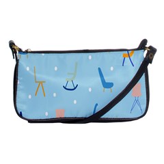 Seat Blue Polka Dot Shoulder Clutch Bags