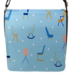 Seat Blue Polka Dot Flap Messenger Bag (s) by Mariart