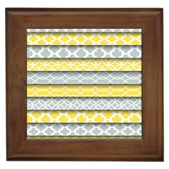 Paper Yellow Grey Digital Framed Tiles by Mariart