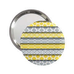 Paper Yellow Grey Digital 2 25  Handbag Mirrors by Mariart