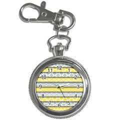 Paper Yellow Grey Digital Key Chain Watches by Mariart