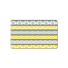 Paper Yellow Grey Digital Magnet (name Card) by Mariart