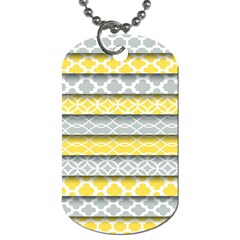 Paper Yellow Grey Digital Dog Tag (two Sides) by Mariart