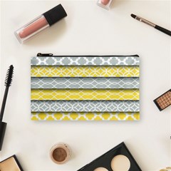 Paper Yellow Grey Digital Cosmetic Bag (small) 