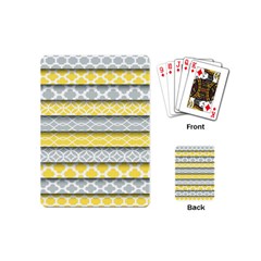 Paper Yellow Grey Digital Playing Cards (mini)  by Mariart