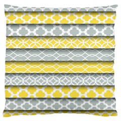 Paper Yellow Grey Digital Large Cushion Case (one Side) by Mariart