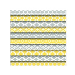 Paper Yellow Grey Digital Small Satin Scarf (square) by Mariart