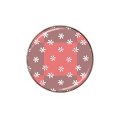 Seed Life Seamless Remix Flower Floral Red White Hat Clip Ball Marker (4 Pack) by Mariart