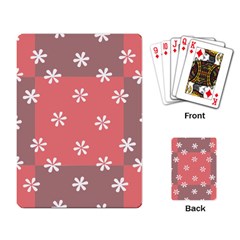 Seed Life Seamless Remix Flower Floral Red White Playing Card by Mariart