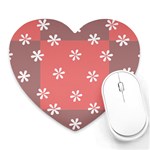 Seed Life Seamless Remix Flower Floral Red White Heart Mousepads Front