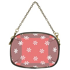 Seed Life Seamless Remix Flower Floral Red White Chain Purses (one Side)  by Mariart